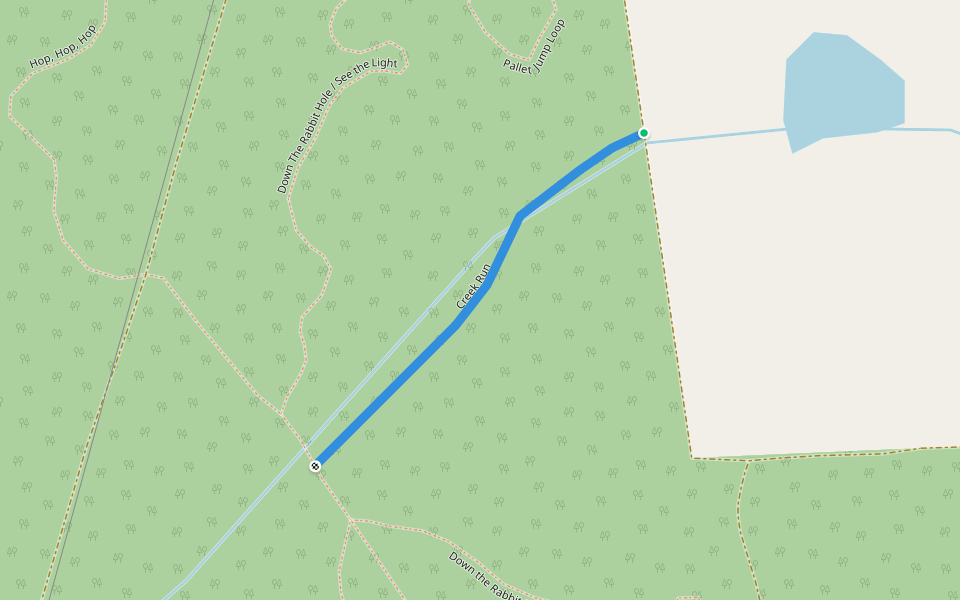 Creek Run walking route map in Williamstown