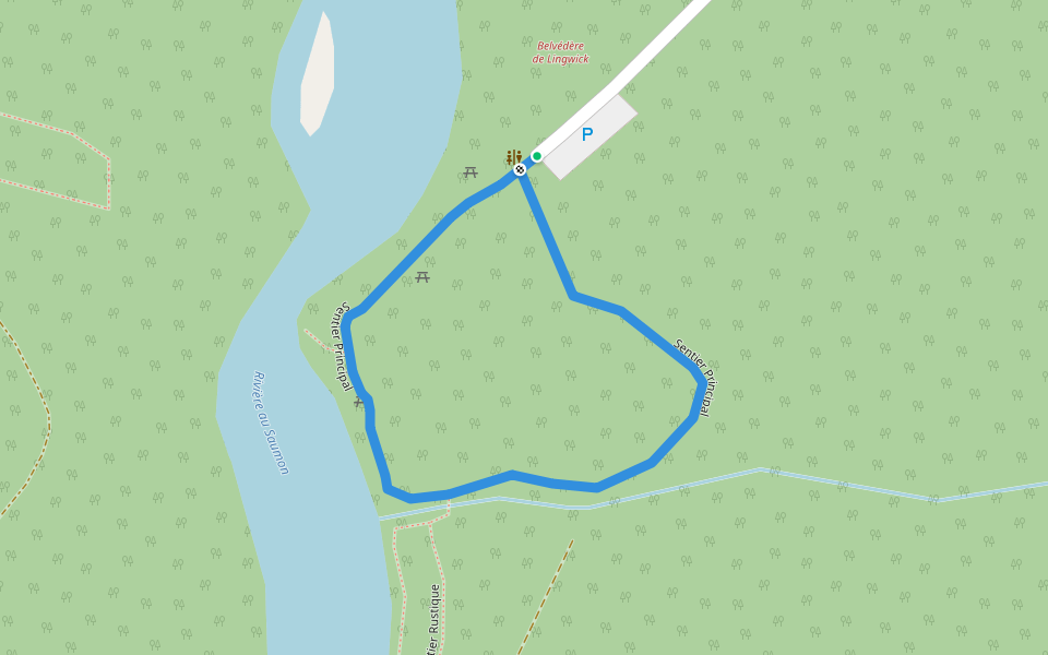 Sentier Principal walking route map in Lingwick
