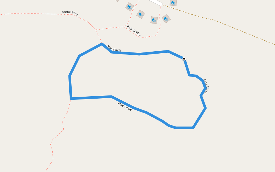 Aloe Circle walking route map in Waterberg