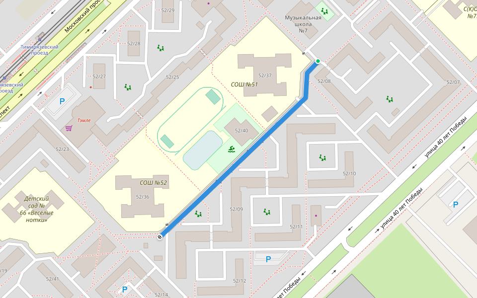 бульвар Автомобилестроителей walking route map in Naberezhnye Chelny