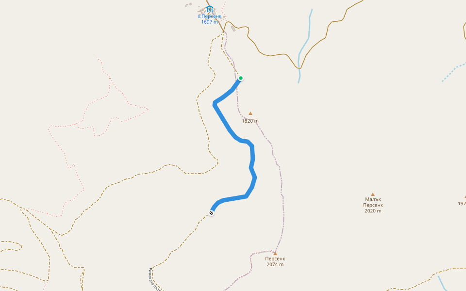 Римската пътека walking route map in Orehovo