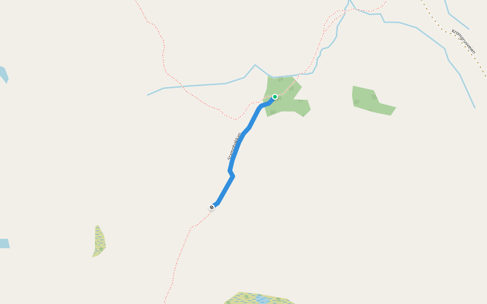 Stampbakkan walking route map in Feragen