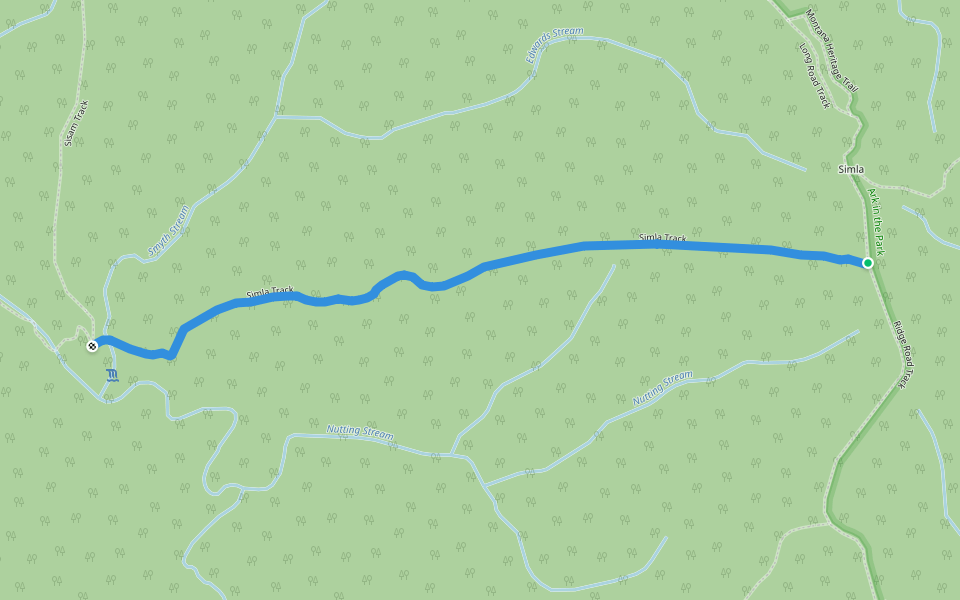 Simla Track walking route map in Anawhata