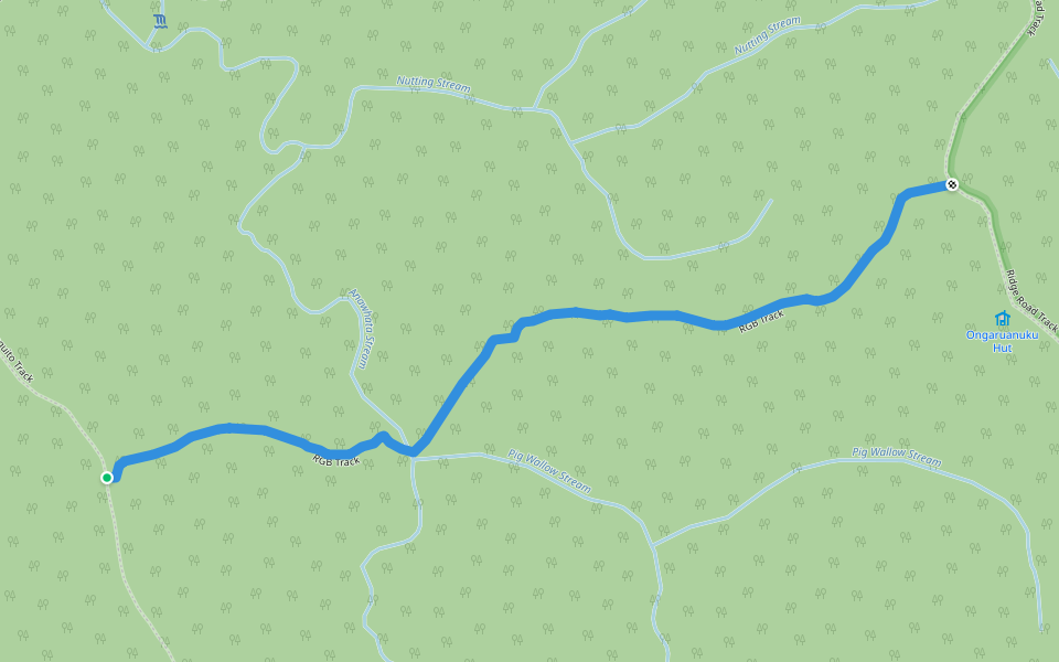 RGB Track walking route map in Anawhata