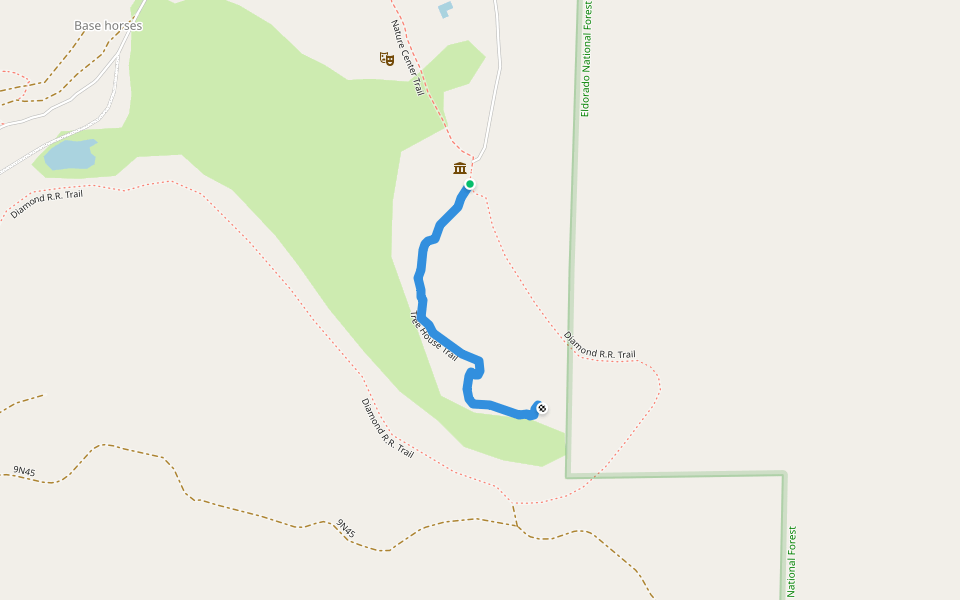 Tree House Trail walking route map in Fair Play