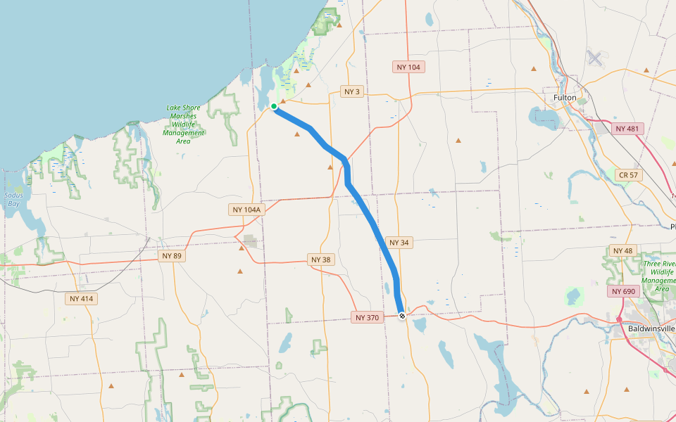 Cato-Fairhaven Trail walking route map in Sterling