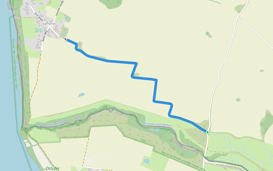 Zickzackweg walking route map in Utecht
