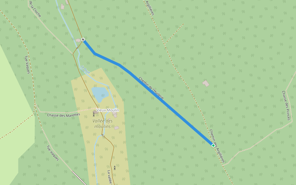 Chemin de l'Huilerie walking route map in Fermanville