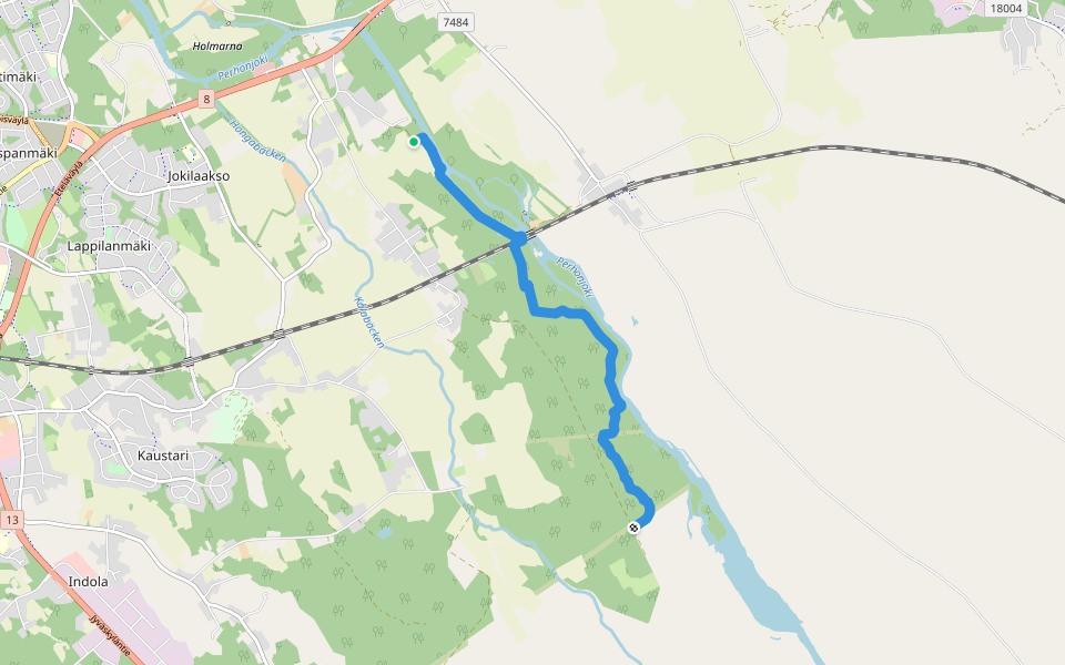 Vittsar vandringsled walking route map in Rajlot
