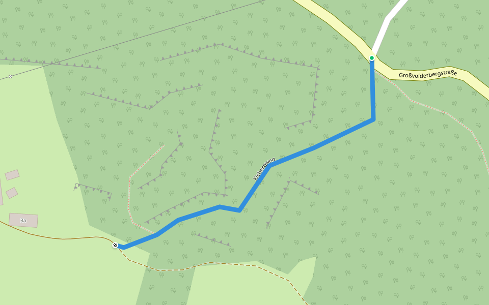 Eisbergweg walking route map in Großvolderberg