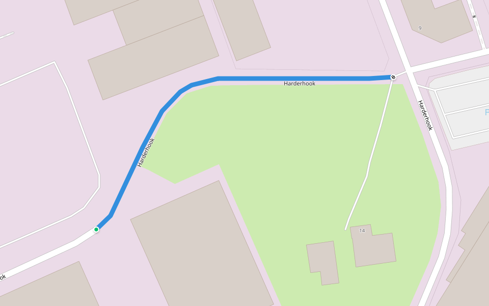 Harderhook walking route map in Bocholt