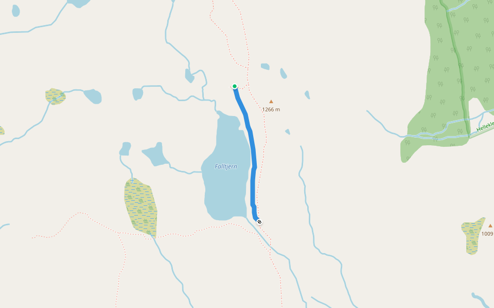 Sti til Eidsfjellet walking route map in Nore