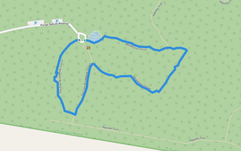 Purga Nature Reserve Walk walking route map in Purga