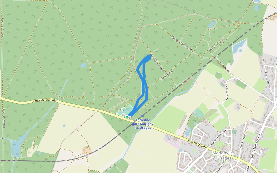 Parcours Sportif walking route map in Marigny-les-Usages