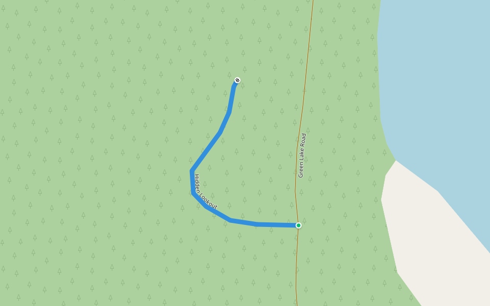 Hidden Lookout walking route map in Rotorua