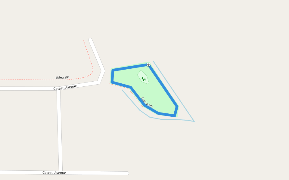 foot path walking route map in Weyburn