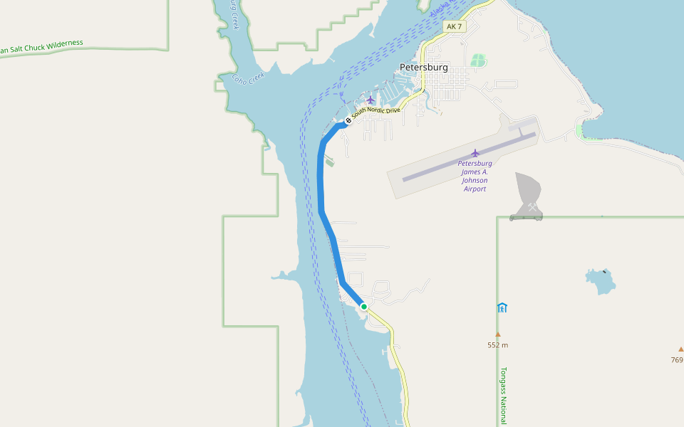 Libby straights foot and bike path walking route map in Petersburg