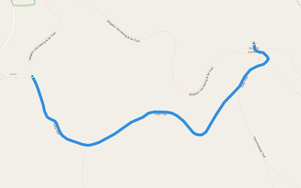 Easy Trail walking route map in Empire