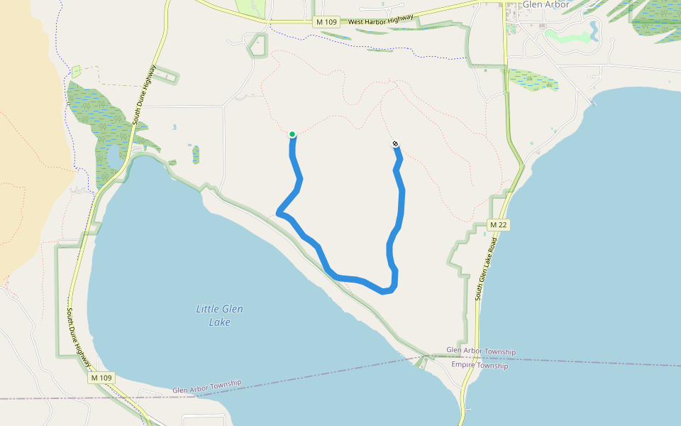 Advanced Trail walking route map in Empire