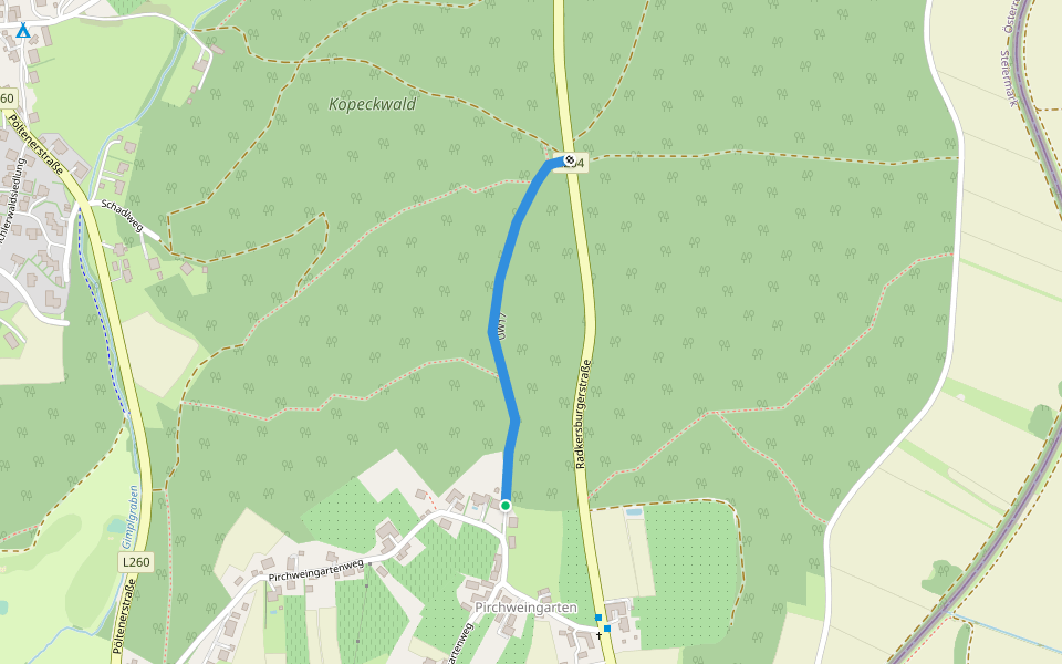 UW17 walking route map in Klöch