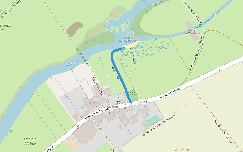 Accès Dune walking route map in Sauvigny