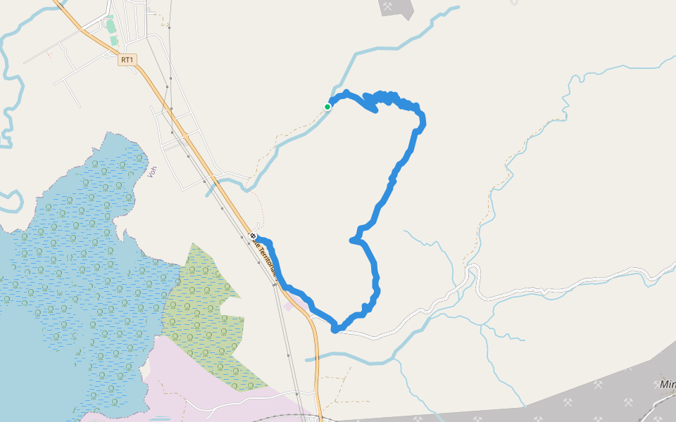 Sentier de la mine CF walking route map in Paola