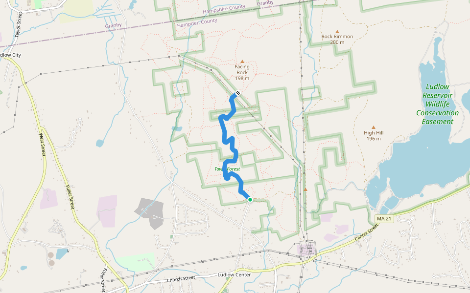 Koala walking route map in Ludlow