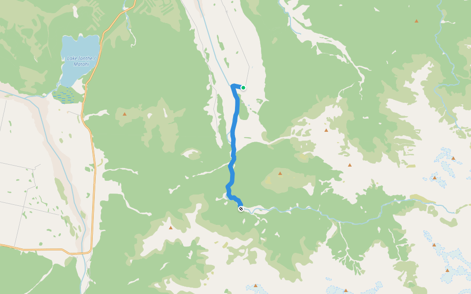 Waitaha Access Route walking route map in Kakapotahi