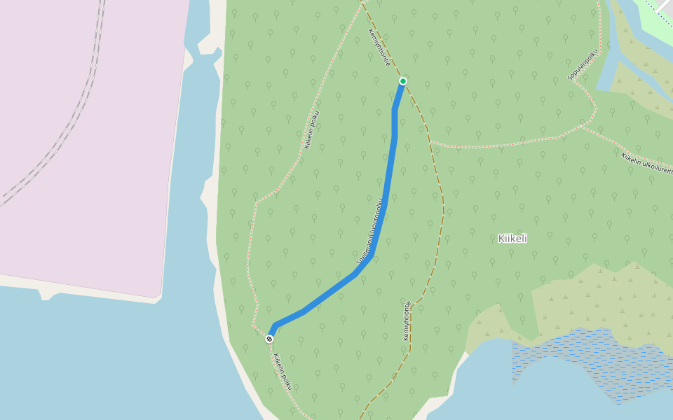 Snellmanin luontopolku walking route map in Kemi