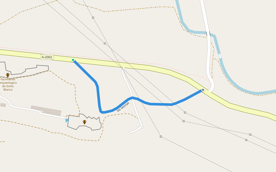 las leonas walking route map in El Puerto de Santa María