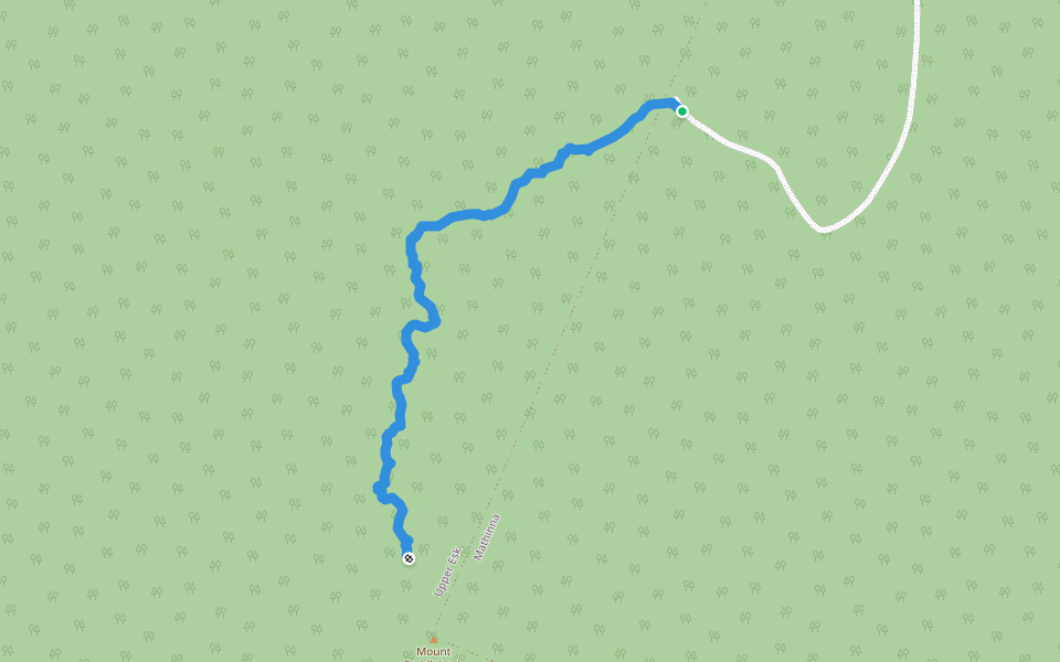 Mt Saddleback Track walking route map in Mathinna