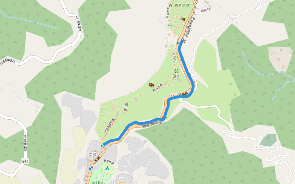 清境高空觀景步道 walking route map in Ren'ai