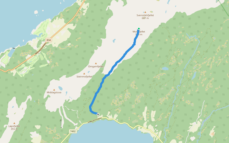 Superstien walking route map in Engan