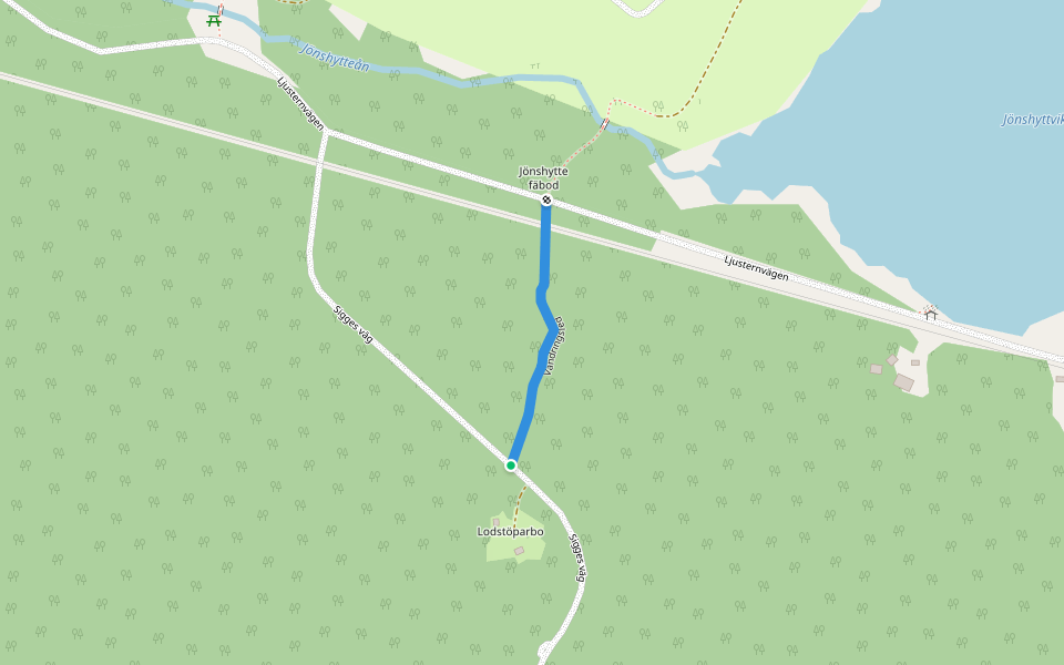 Vandringsled walking route map in Säter