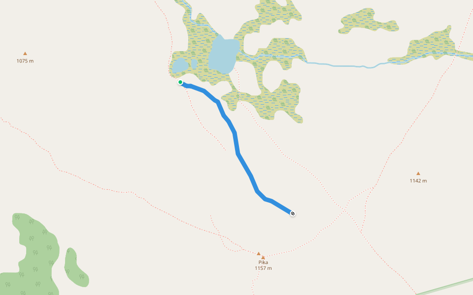 Vinjestien walking route map in Enden