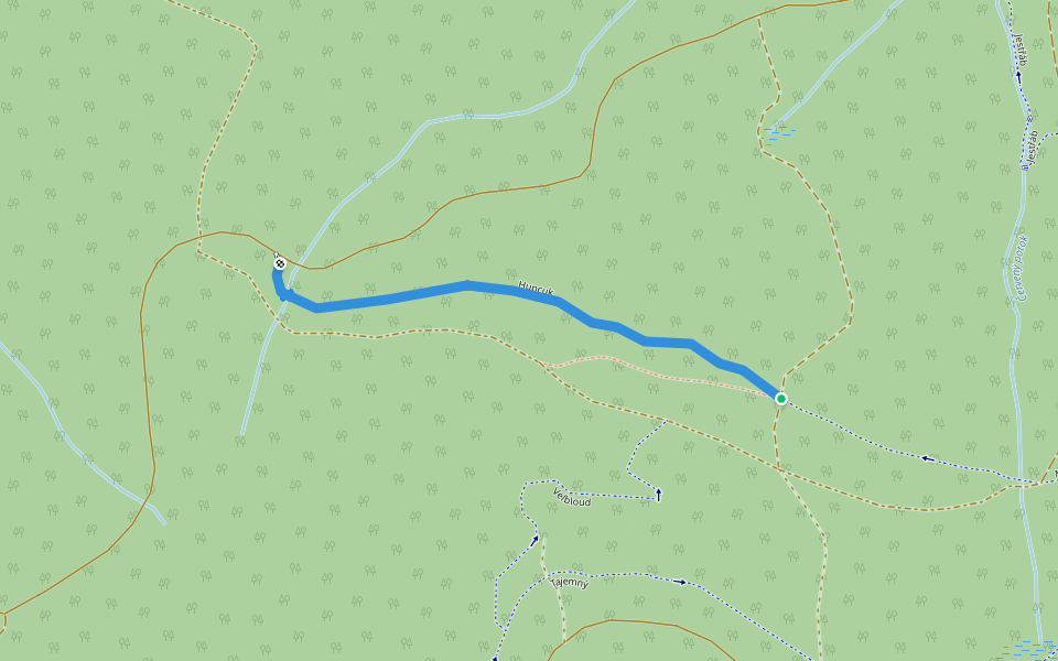 Hupcuk walking route map in Stará Červená Voda
