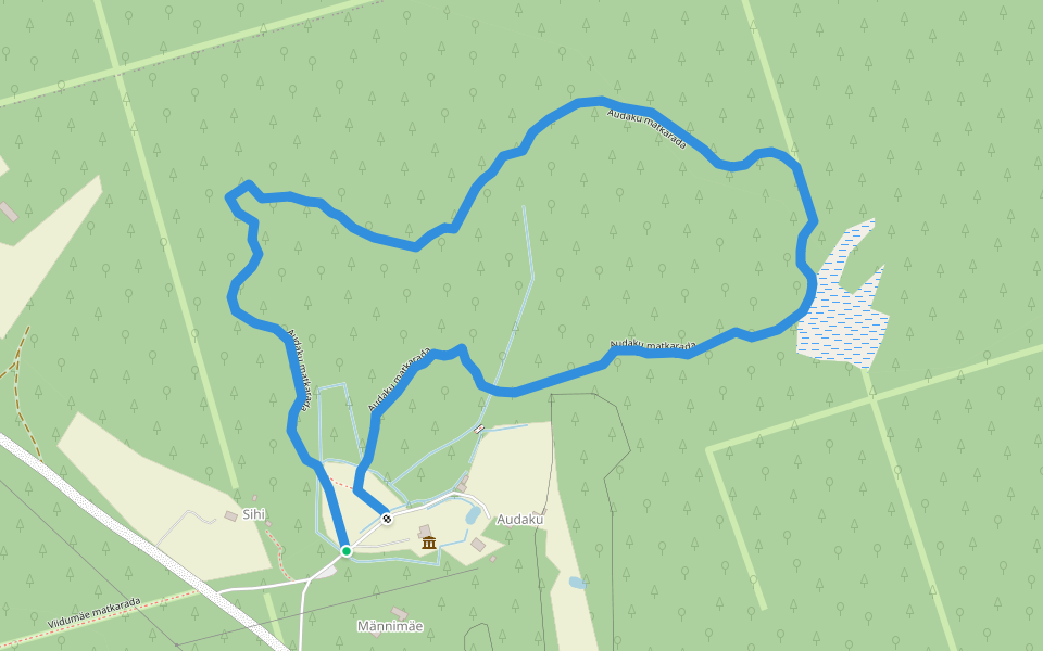 Audaku matkarada walking route map in Viidu