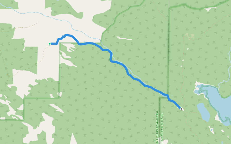 Twin Ponds Trail #993 walking route map in Butte Falls