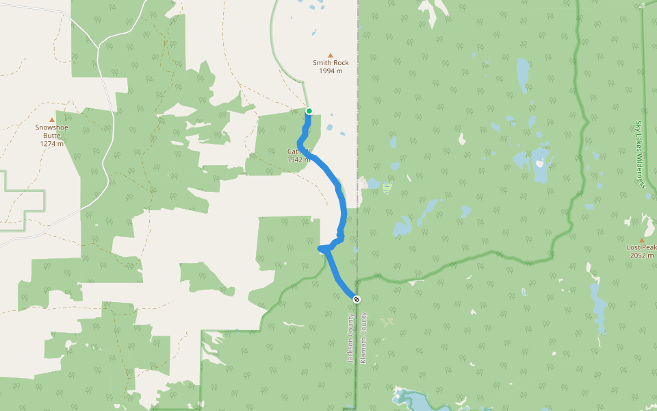 Cat Hill Way walking route map in Klamath Falls