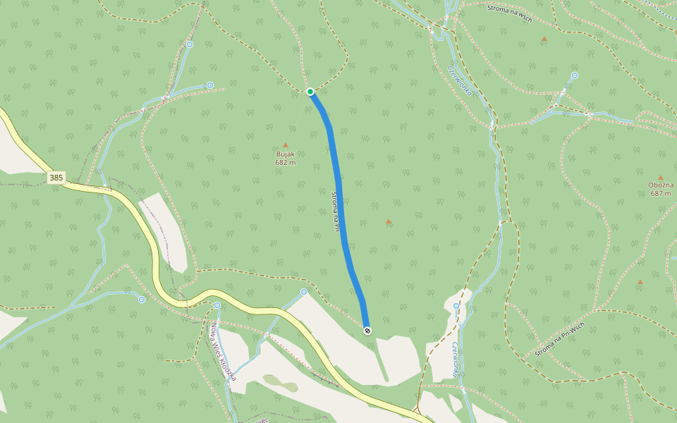 Stroma na Pn walking route map in Nowa Wieś Kłodzka