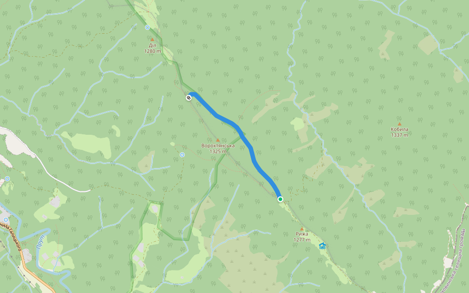 закинута стежка walking route map in Vorokhta