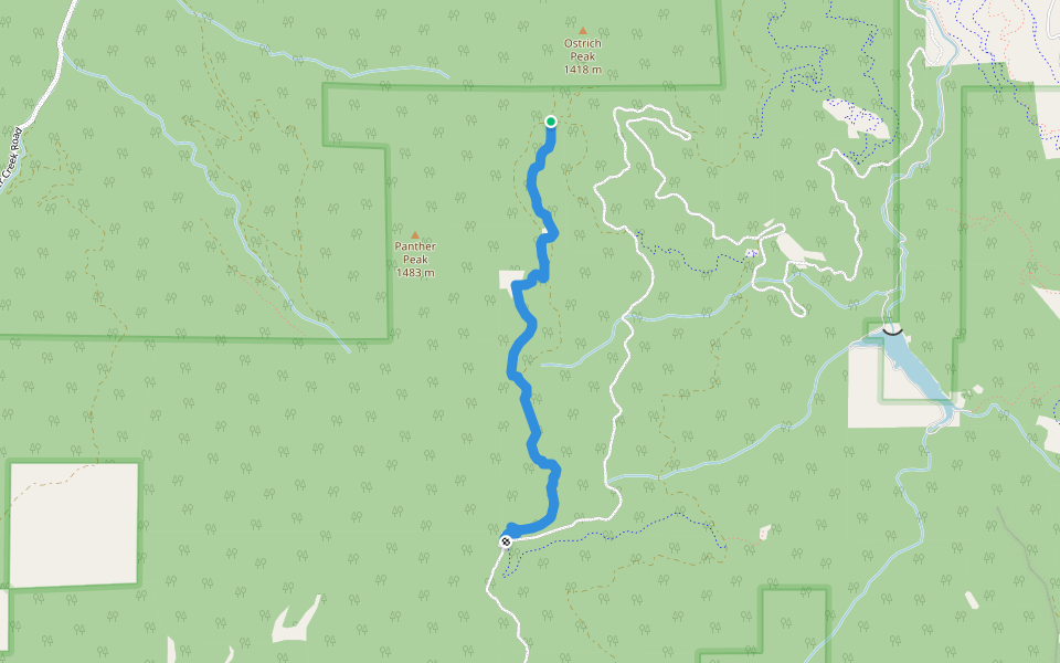 No Candies Trail walking route map in Talent