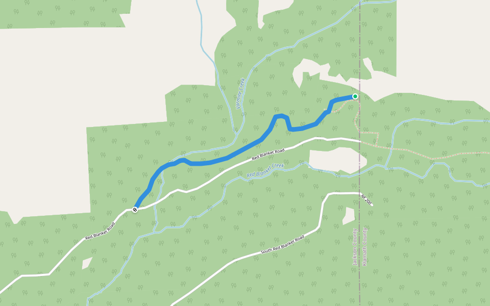 Varmit Camp Trail 1070 walking route map in Klamath Falls