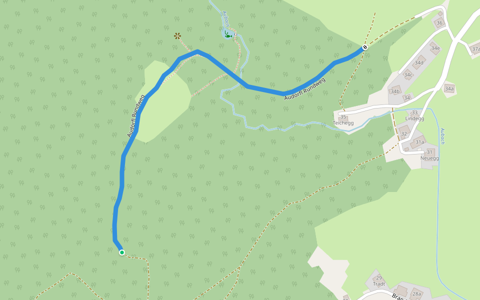 Audörfl Rundweg walking route map in Markstein