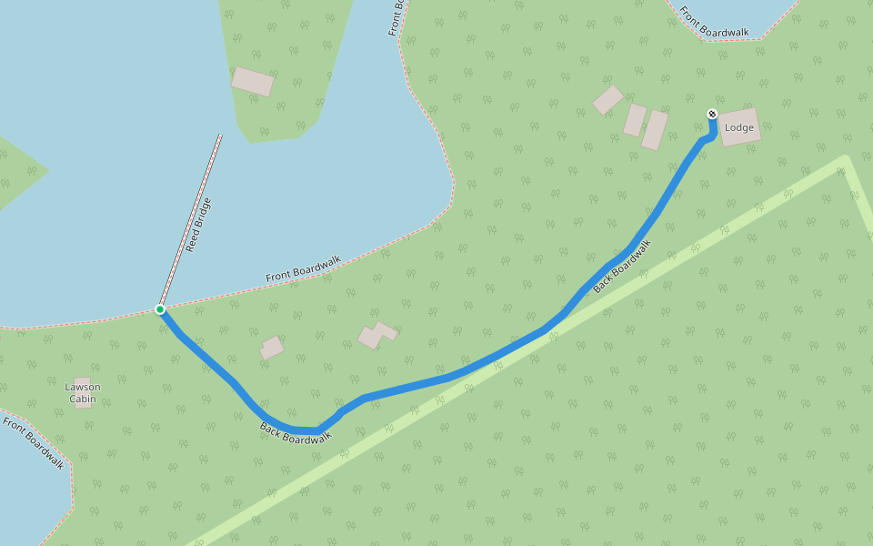 Back Boardwalk walking route map in Archipelago