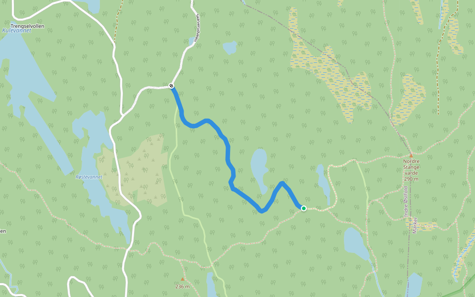 Vinterveien walking route map in Ørje