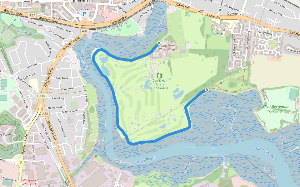 Fareham Access East walking route map in Carnac Court