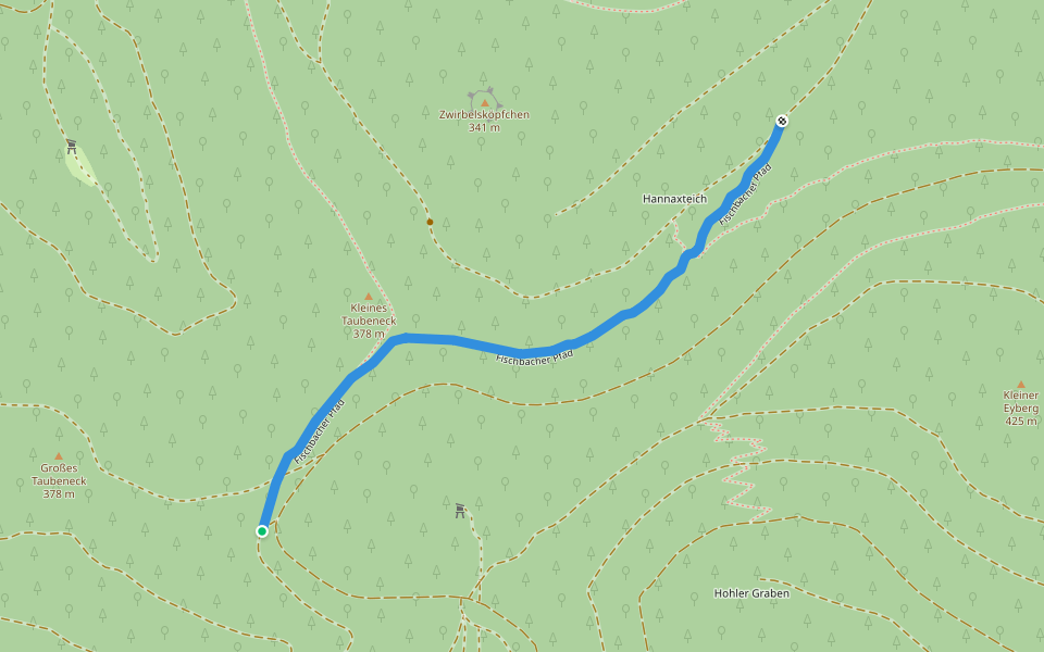 Fischbacher Pfad walking route map in Dahn