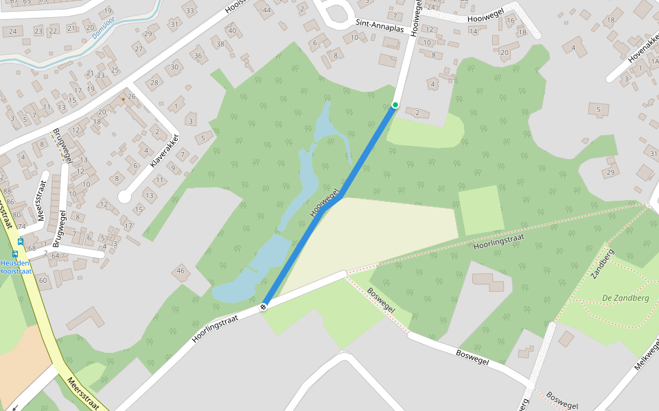 Hooiwegel walking route map in Destelbergen