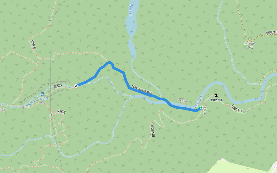 月眉坑瀑布路線